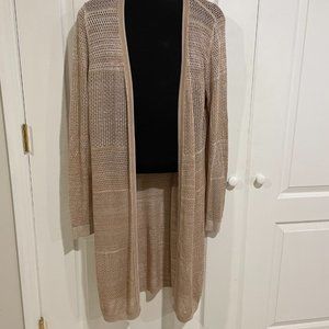 White House Black Market Tan Long Cardigan Sweater